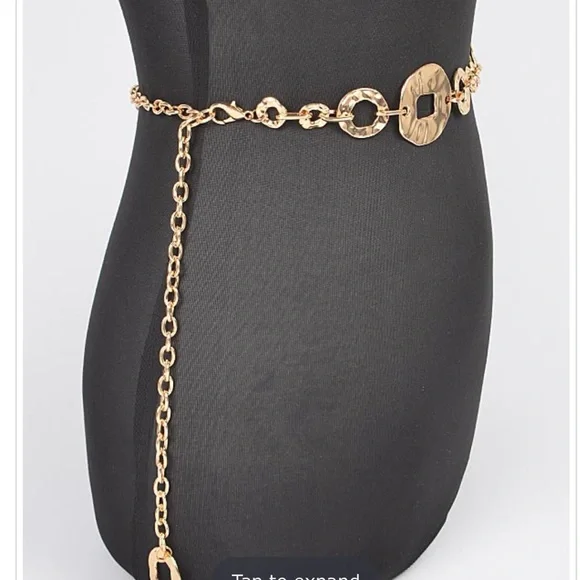 ILLUMA Hammered Metal Chain Belt - Picture 5 of 7